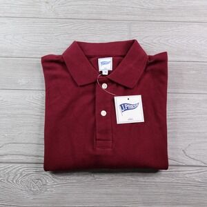 NWT J. Press Pique Polo Shirt Men's M Burgundy Ivy League Cotton